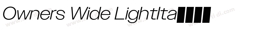 Owners Wide LightIta字体转换